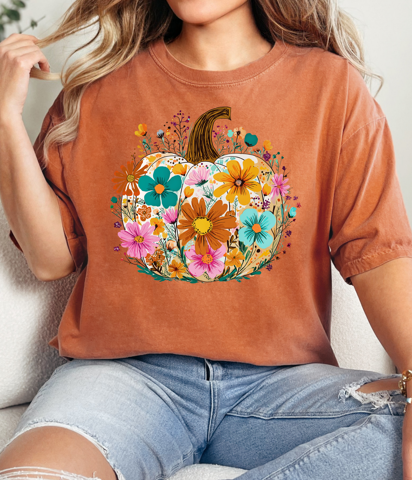 Pumpkin Floral Boho
