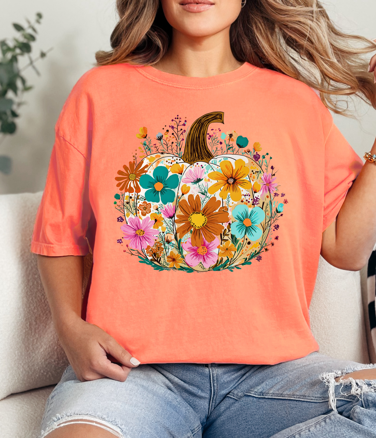 Pumpkin Floral Boho