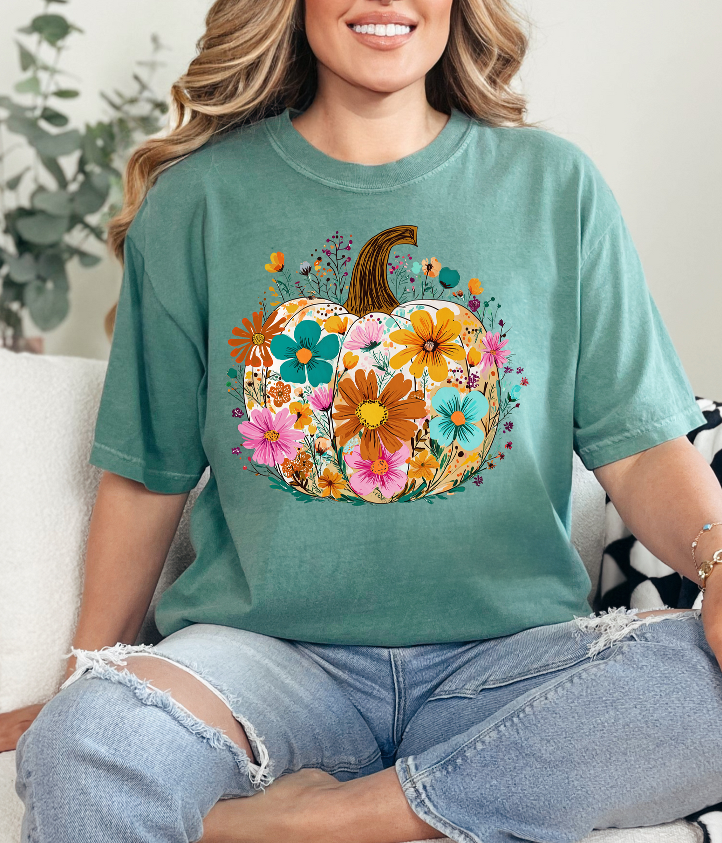 Pumpkin Floral Boho