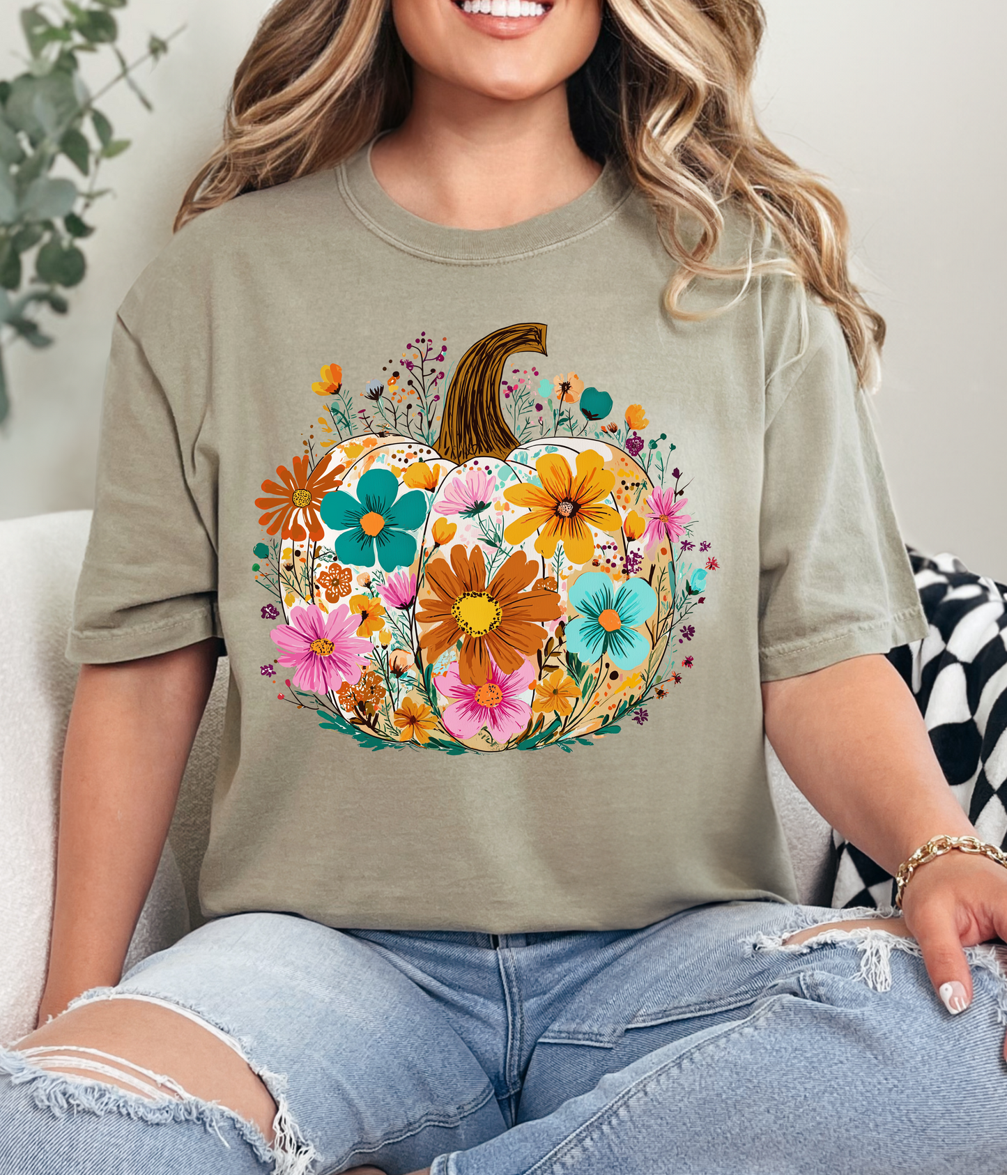 Pumpkin Floral Boho