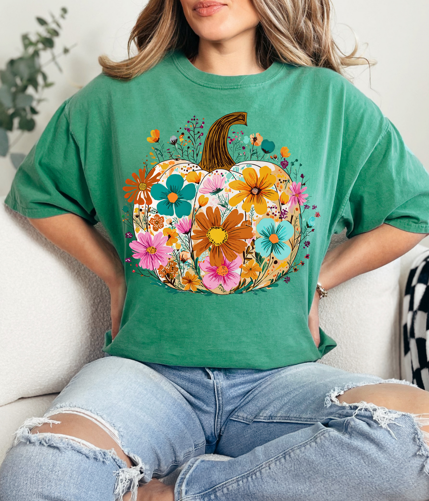 Pumpkin Floral Boho