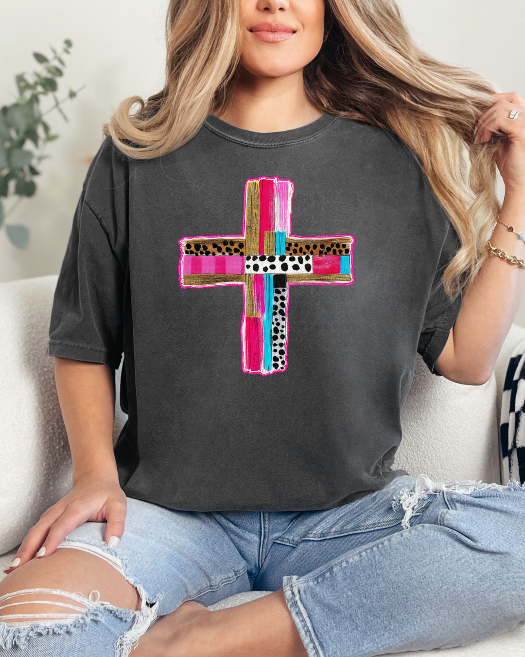 Mixed print Cross