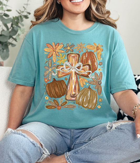 Brushstroke Coquette Fall Cross