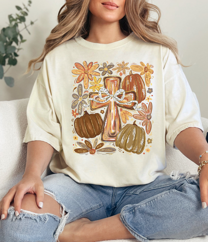 Brushstroke Coquette Fall Cross